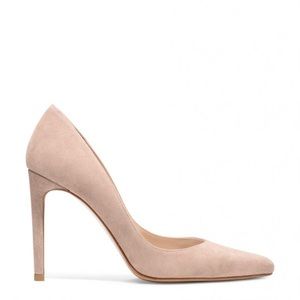 Stuart Weizman Nude Suede Pumps Sz 9.5M